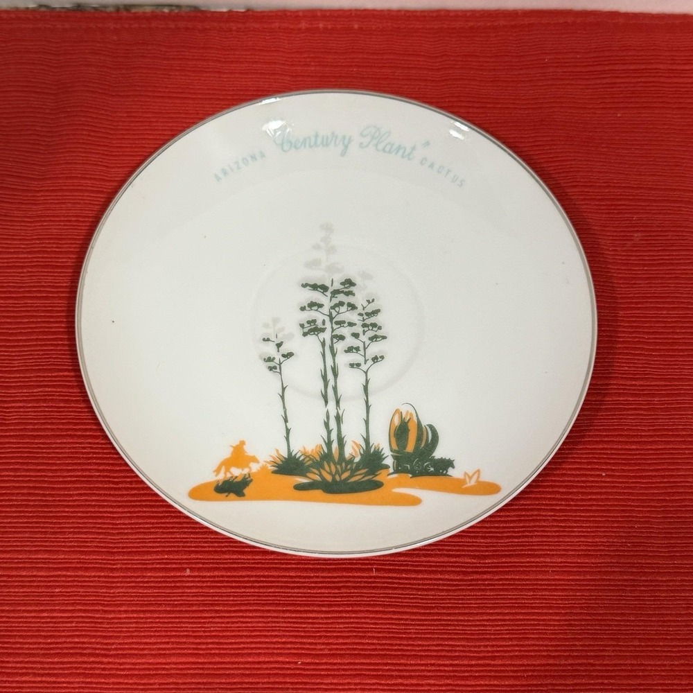 Vtgβ Blakely Oil And Gas Arizona Saucer Century Plant Cactus Japan 1950's